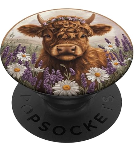 Highland Cow -Cattle - Farm - Highland Cattle Farming PopSockets Adhesive PopGrip