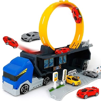 Toys Bhoomi Stunt Track Car Playset with 3 Stylish Sports Cars for Boys & Girls Children