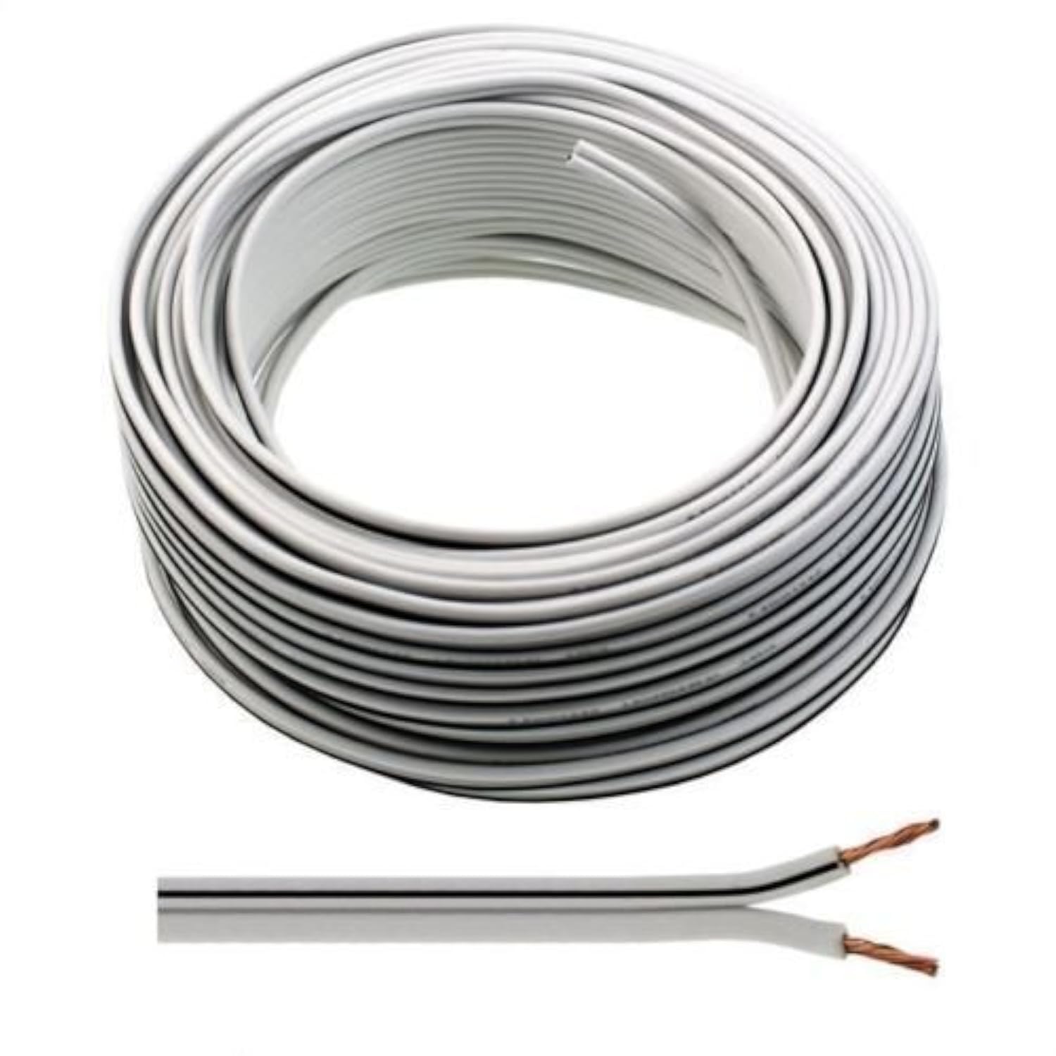 30m of Auline Speaker Cable 13 Strand for Surround Sound Hifi Car Audio System (White)