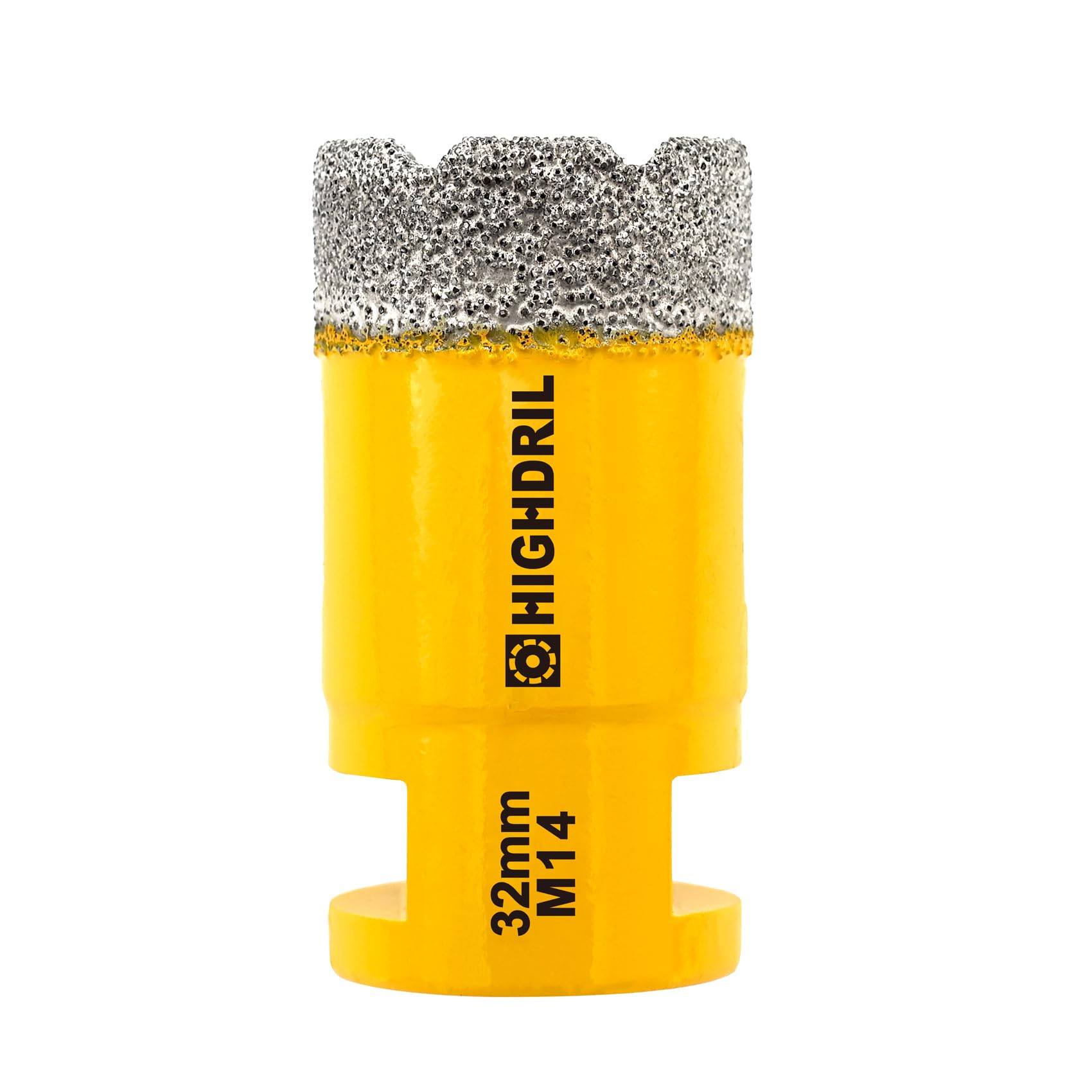 HIGHDRIL Diamond Core Drill Bit - 1-1/4"(32mm) with M14 Thread Dry drilling for Porcelain Tile Ceramic Granite Marble Stone Masonry Brick for Angle Grinders