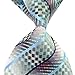 Towallmark New Classic Paisleys Silver&Grey Jaquard Woven 100% Silk Men's Tie Neckties