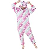 Xiqupjs Unicorn Onesie Cosplay Costume Adult Hallooween Pajamas