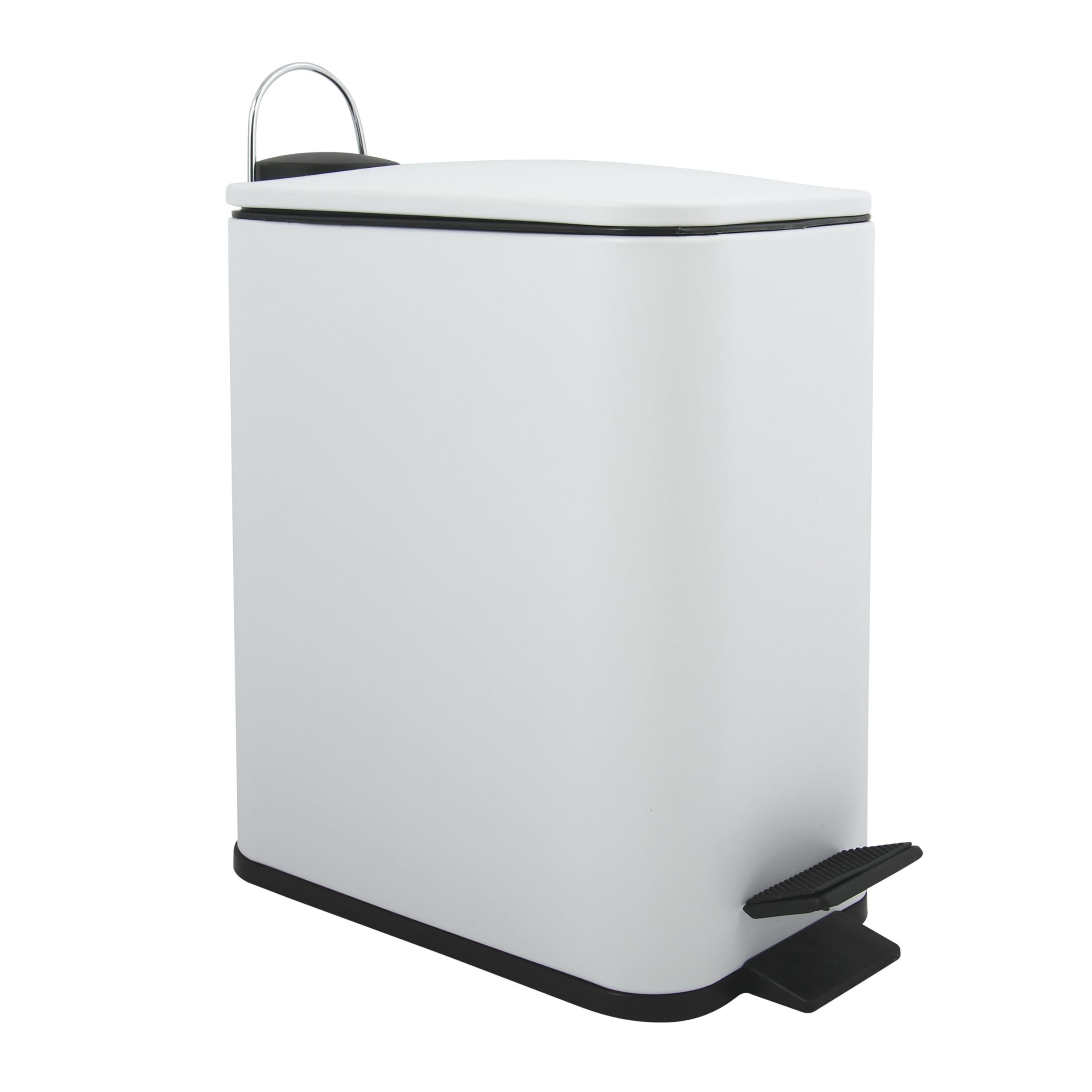 Spirella SP2494 Erik Trash Can, Plastic, White