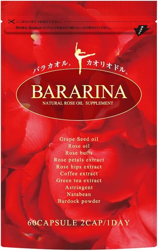 Amazon Bararina ローズサプリ バラ グレープシード シャンピニオン 全12種配合 60粒30日分 Bararina グレープシード
