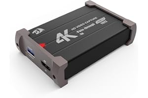 Redragon VC321 4K Video Capture Card, USB 3.0 1080p 60fps Video Capture, 4K HDMI Pass-Through, Zero-Latency Streaming, Compat