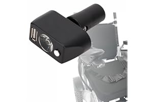 Electric Wheelchair LED Light Power with 3-Pin XLR Plug, High-Brightness Adjustable Angle Night Lighting Controller for Most 