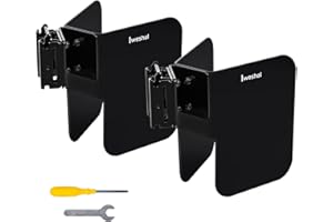 Iweshal 2 Pack E-Track Motorcycle Wheel Chock, E-Track Wheel Chock for Motorcycle, Bike and Dirt Bike, E-Track Accessories for Trailers, Trucks and Garage (Black)