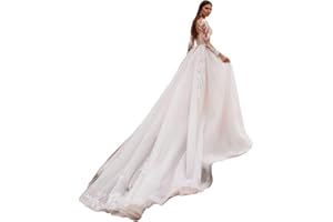 WaterDress Beach Wedding Dresses for Bride 2025 Long Sleeve Lace Boho Bridal Gowns for Women WDW001