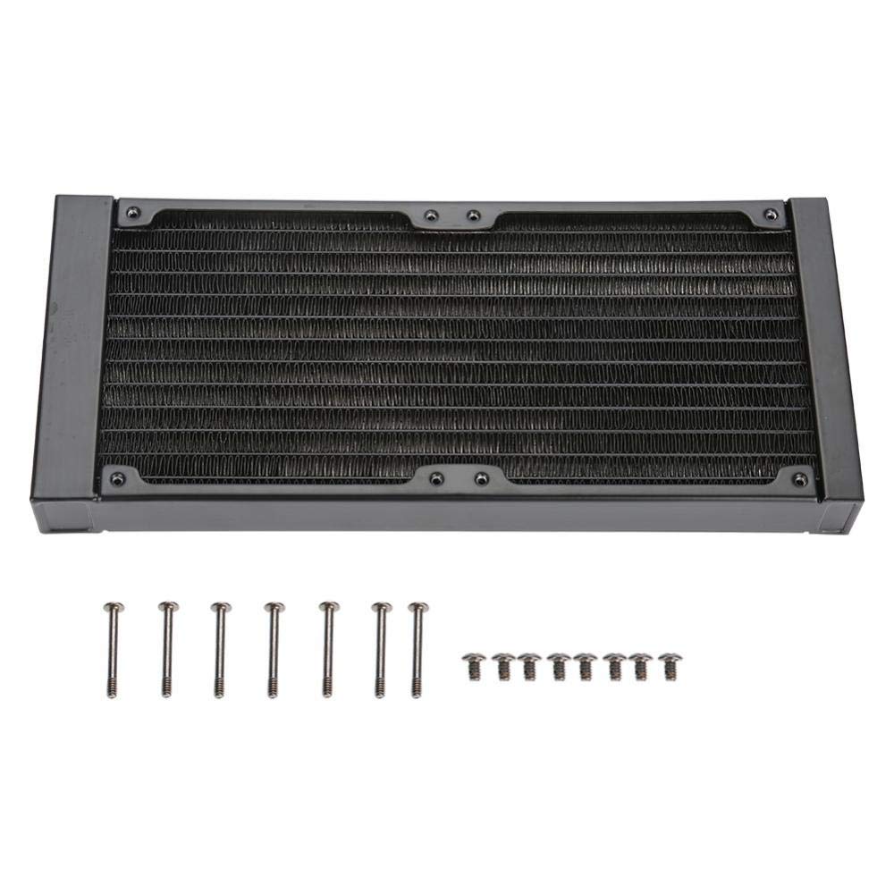 Mugast Computer Heat Exchanger, 12 Tubes Aluminium Computer Water Cooling System 120mm / 240mm / 360mm Radiator G1 / 4 Thread Water Cooler Heatsink for PC
