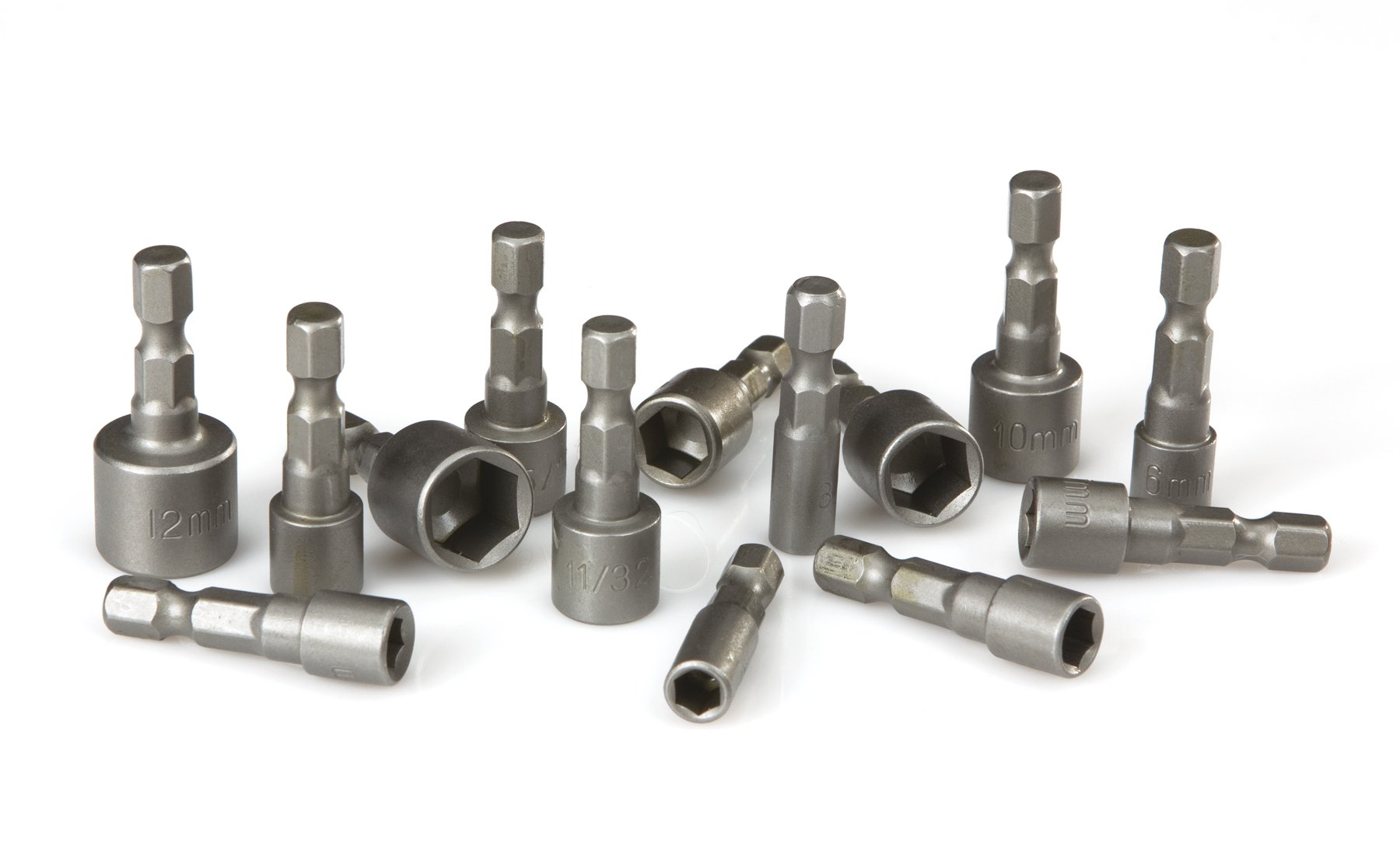 TEKTON 2938 QuickChange Power Nut Driver Bit Set with Detents, 14