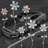 2pcs Sparkling Daisy Sunflower Self-Adhesive PVC Rainbow Glittery Decal Sticker for Cars, Laptops, Trucks, Motorcycles Wall Window Luggage Scratch Cover Door Multi-Surface Decor Sticker