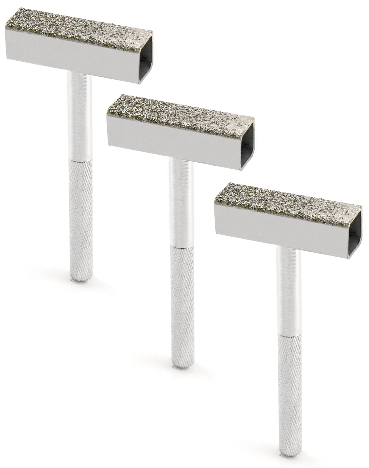 QWORK® 3 PCS Grinding Wheel Dresser, Diamond Grinding Dresser Stone Dresser Nonslip Handle, 45 x 10 mm Head