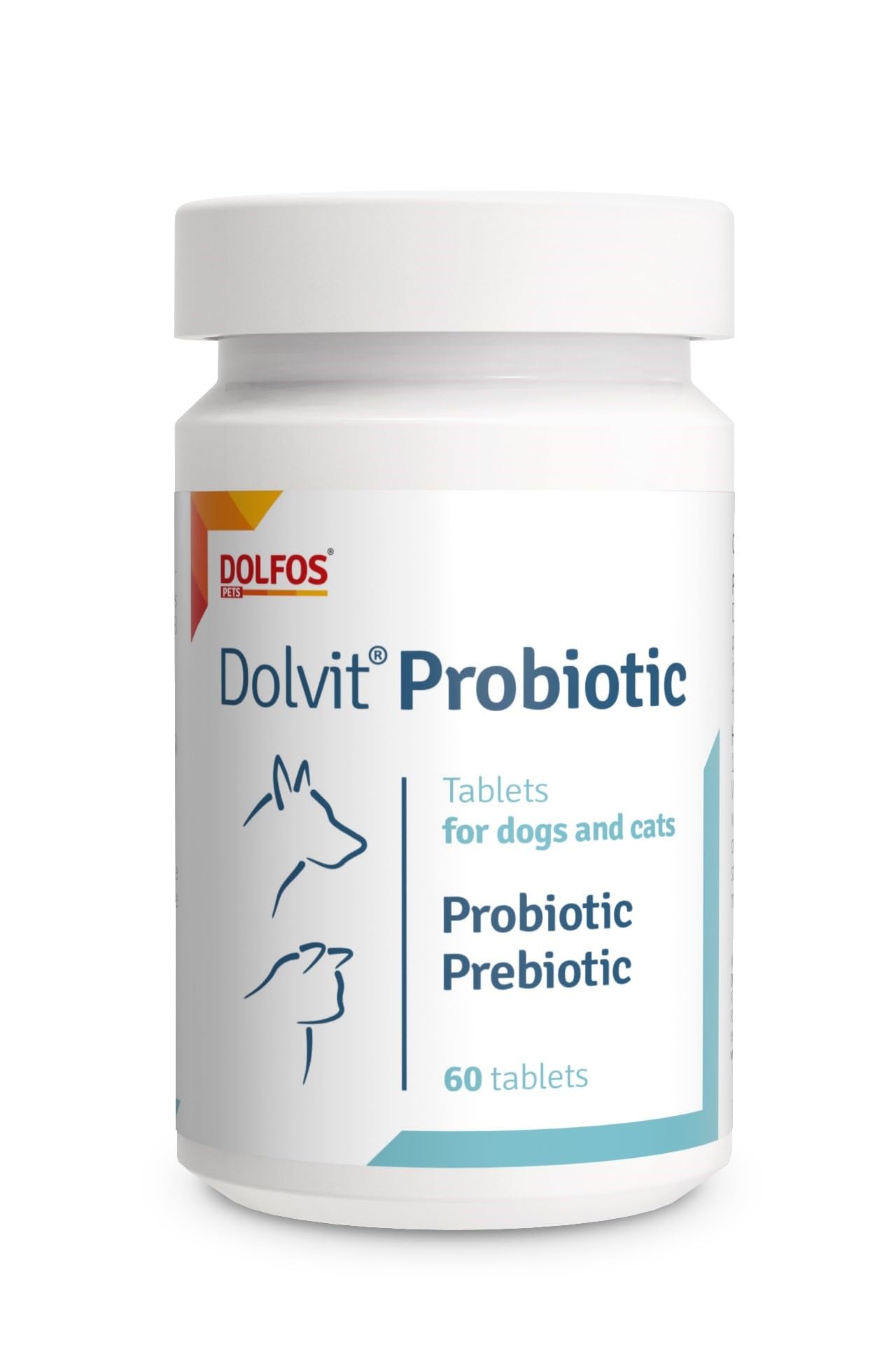 Dolvit Probiotic 60 Tablets Prebiotic Digestion Aid Dogs Cats with Beta Glucan for Immune Support