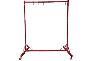 shengyi Heavy Paint Stand Panel Holder Adjustable Center Post Hang Automotive Doors Fenders Bumpers Painting Drying Rack Paint Rack Stand, Carrying 500-1000LBS (Door Frame Type red)