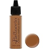 Belloccio's Professional Cosmetic Airbrush Makeup Foundation 1/2oz Bottle: Hazelnut- Medium- dark Olive Undertones