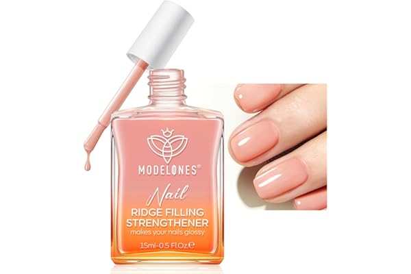 Modelones Nail Strengthener and Growth, Nail Hardener, Nude Nail Polish | Nail Repair for Damaged Nails Hardener Extra Strong and Growth Ridge Filler for Nails Strengthening Toenails Concealer Gifts