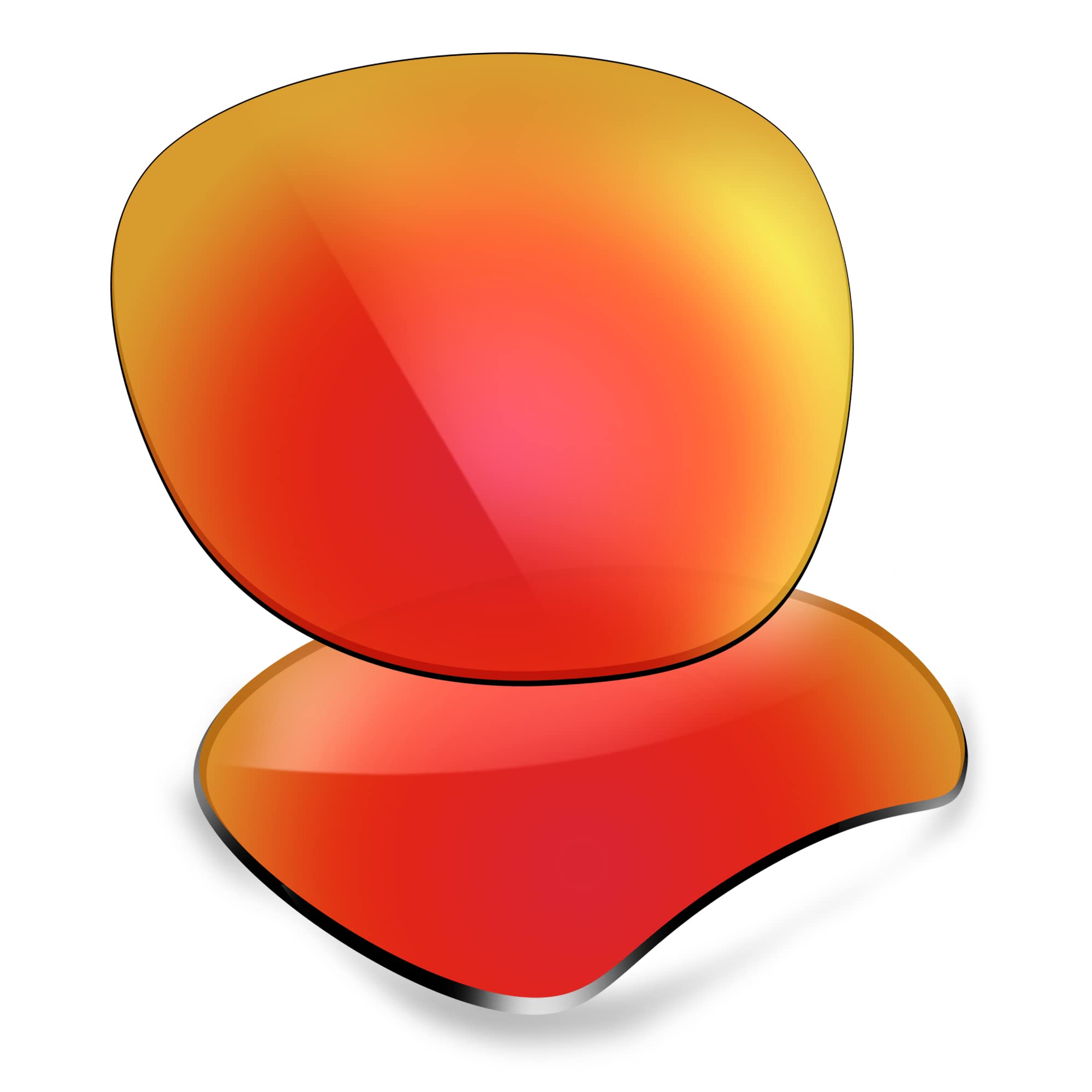 ThunderClap POLARIZED Replacement Lenses for Electric Detroit XL Sunglasses - Aurora Red