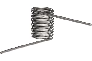 ASSOCIATED SPRING RAYMOND 302 Stainless Steel Torsion Spring, Right Hand Wind Direction, 270° Deflection, 0.268" OD, 0.02" Wire Size, 1" Leg Length, 0.172" Mandrel Size, 0.165" Min. Axial Space (Pack of 10)