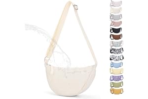 BESMART Small Nylon Crescent Crossbody Bag for Women Men Trendy, Waterproof Crescent Sling, Lightweight Travel Purses