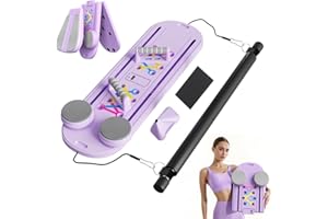 LYFDUW Multifunctional Pilates Board，Pilates Reformer Sets, Foldable Abdominal Core Trainer for Home Workout, 6 in 1 Portable Pilates Reformer Machine for Full-Body Exercise