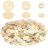 PH PandaHall 600pcs 18K Gold Flat Disc Spacer Beads 4/6/8mm Metal Heishi Brass Spacers for Clay, Summer Bikini Chain, Stackable Necklace, Bracelet Jewelry Making
