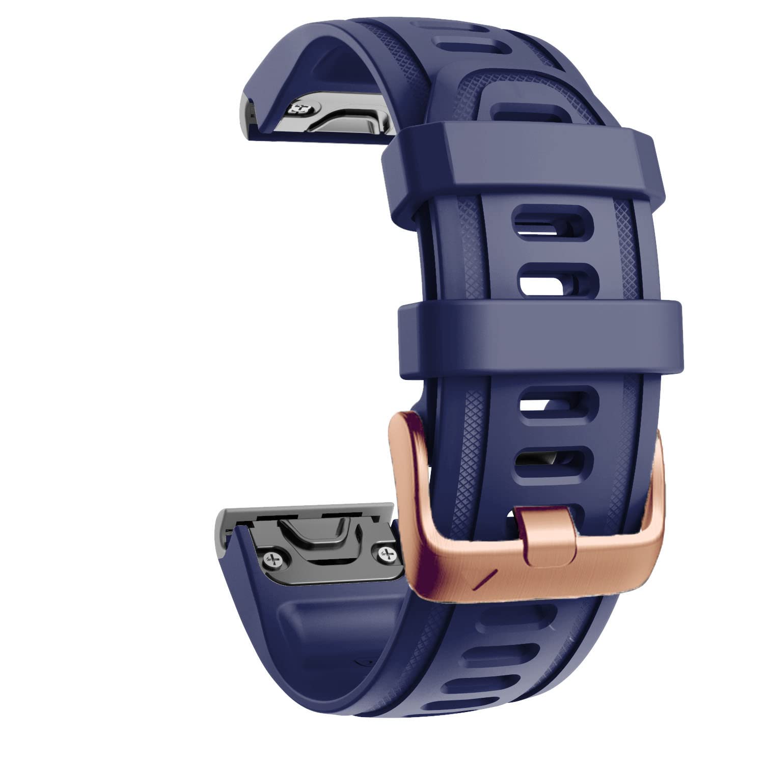 Fleshy Leaf QuickFit 20mm Watch Band - Compatible with Garmin Fenix 8 43mm/epix Pro 42mm, Fenix 7S/5S/5S Plus/6S/6S Pro/D2 Delta S/Descent Mk2S - Silicone SmartWatch Replacement (Dark blue) — image 1