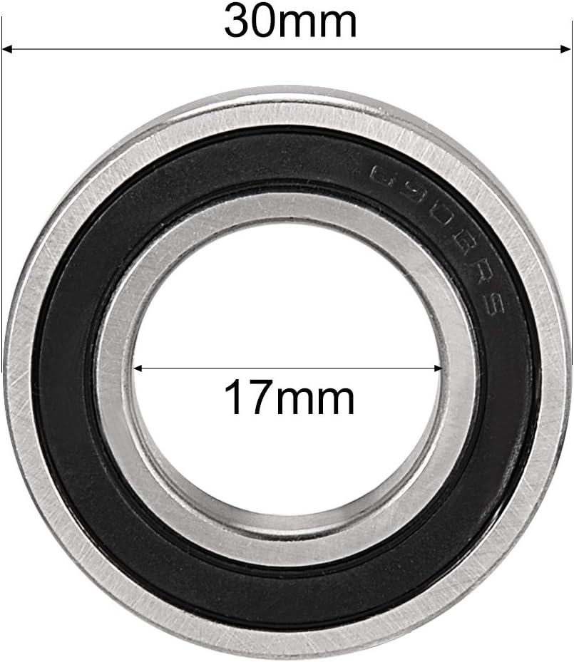 Cuscinetti A Sfere 607-2RS 7x19x6mm - 2 Pezzi, Acciaio Cromato, Doppio Sigillato - Foto 8