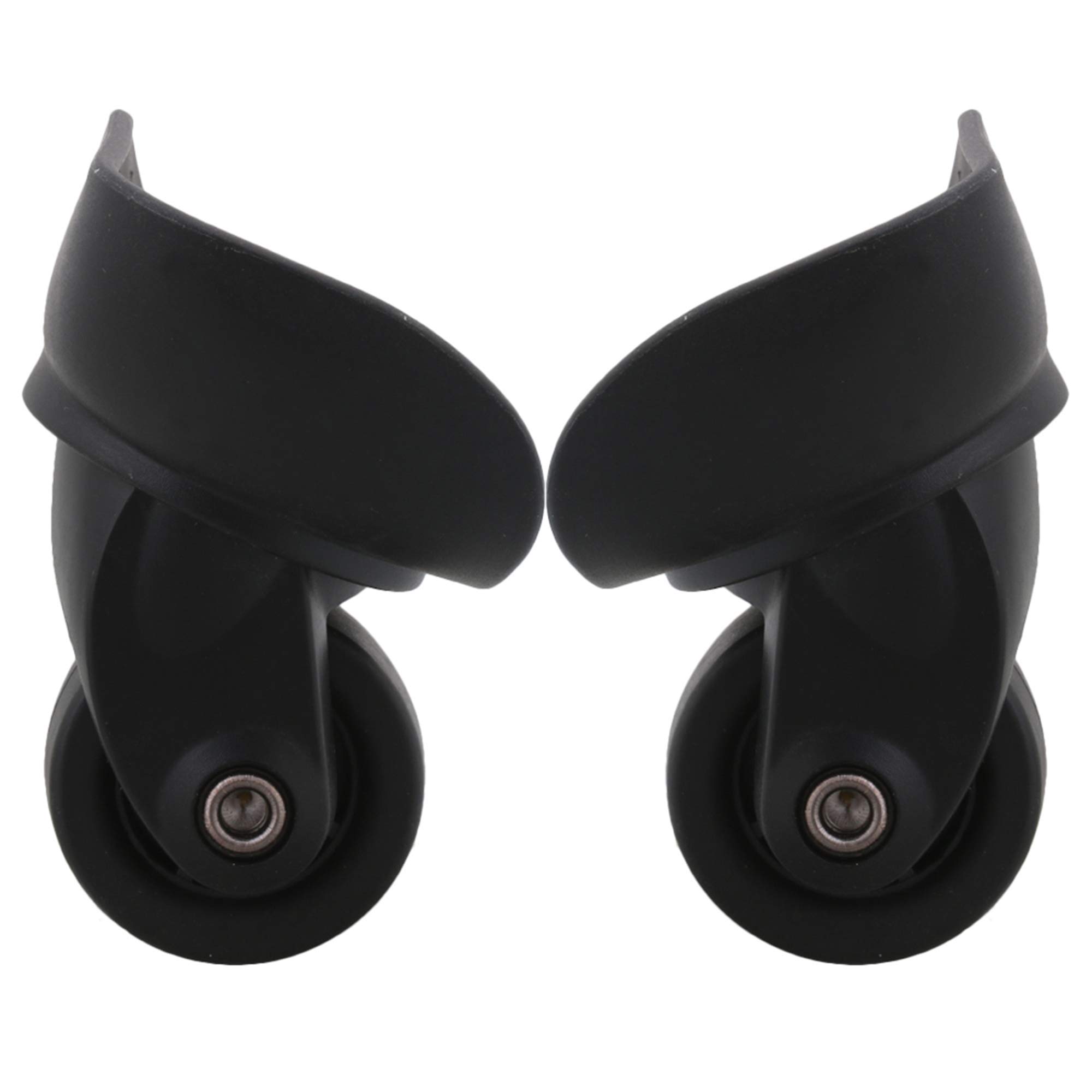 SHANOER Replacment Black Luggage Swivel Repair Suitcase Parts Casters Wheels 40mm Heavy Duty with Screws
