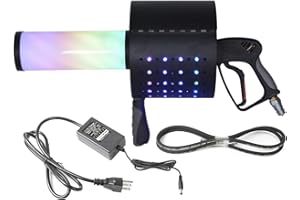 LIANDU-US LED CO2 Jet Confetti Machine, Cannon CO2 Confetti Gun Fogger Handheld LED CO2 Cannon Cyro Gun Kit CO2 Jet Confetti Machine for Party DJ Disco