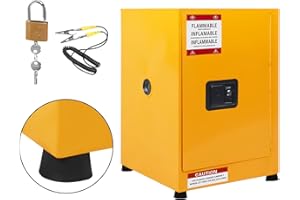 17"x17"x18" Flammable Cabinet, Hazardous Storage Cabinet with Adjustable Shelf, Double-Walled Steel, Fire-Resistant, Lockable