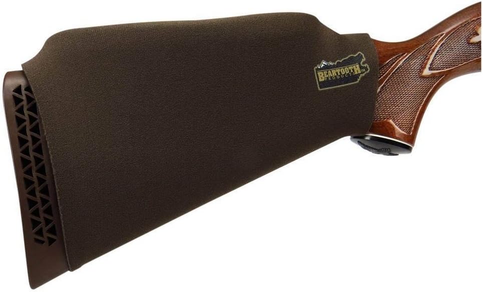 Beartooth Brown smooth comb raising kit neoprene gun stock guard with
