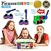 PicassoTiles Learning S.T.E.A.M. Engineering Toy Kit 100 Piece Building Block 3D Construction Stacking Set 100pc Educational Blocks w/Idea Book Included, Anchors, Motor Wheel, and Storage Box PTN100