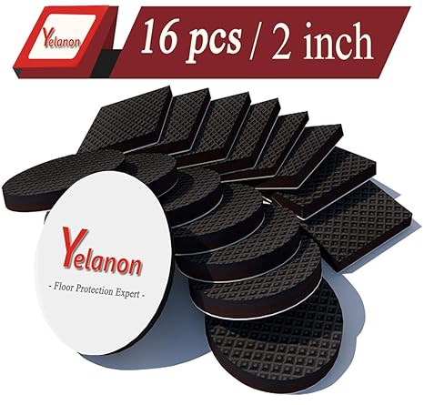 Non Slip Furniture Pads 16 Pcs 2 Anti Skid Furniture Pads Stopper Self Adhesive Rubber Feet Furniture Pads Wood Floor Protector For Furniture