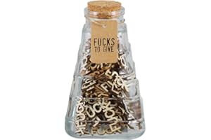 LucyPhy Jar of Fucks Gift Jar Fucks to Give Wooden Fuck Letter Bad Mood Vent Spoof Funny Gift Encouragement Gift for Birthday Christmas Holiday Valentine’s Day(Middle Christmas Tree)