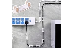 Wire Organizer Clips 15 Pack Clear Low-Profile Cord Holders for Under Desk Car Wall TV PC Ethernet Cable Management, White