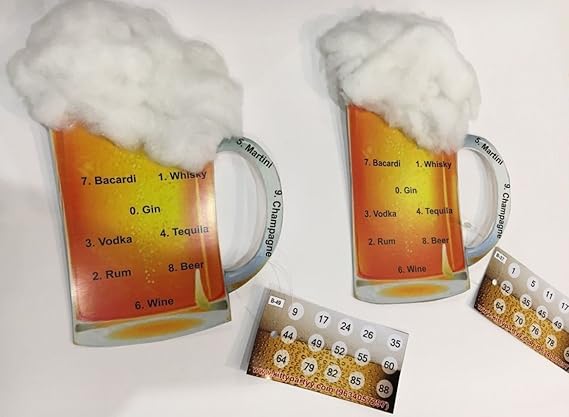 Beer Mugs Tambola Tickets