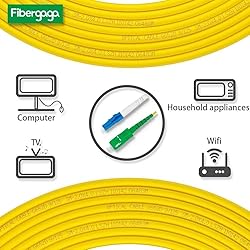 Fibergaga-3m(10ft) OS2 LC/UPC to SC/APC Fiber Patch