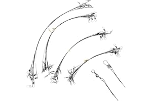 Giantree 40 Pcs Fishing Leader Wires, Stainless Steel Leader Wires, High-Strength Fishings Bite-Proof Stainless Steel Wire for Connecting Gear Suitable for Saltwater and Freshwater Fishing Rigs