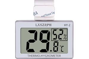 GXSTWU Digital Reptile Hygrometer and Thermometer High LCD Display, Temperature Humidity Meter Gauge for Reptile Tanks, Terra