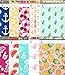 Designer Poly Mailers 10x13 : Sample Variety Pack ~ Anchor, Daisy, Hibiscus, Arrow, Cactus, Pink & Mint Aloha, Watermelon, Flamingo, Pineapple Printed Self Sealing Shipping Poly Envelopes Bag (30 Pcs) primary