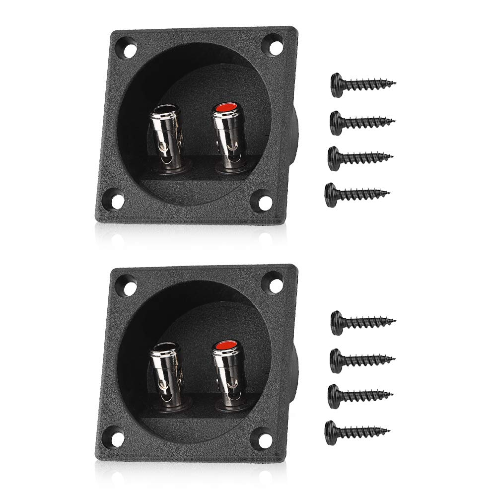 2pcs peaker Terminal Speakers Terminal Box Push Spring Type 2 Binding Post Cable Connector Acoustic Components