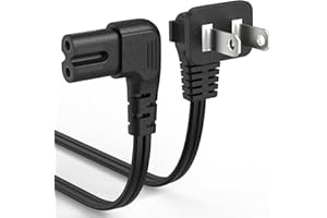 TV Power Cord 12Ft for Samsung LG Sony Insignia TCL Roku Sharp Toshiba 2 Prong 7A 125V Ac Power Cord (IEC320 C7 to Nema 1-15P