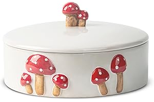 dgudgu Mushroom Tortilla Warmer Container Ceramic Tortilla Holder With Lid 8 Inch Taco Shell Warmer Tortilleros Para Las Tort