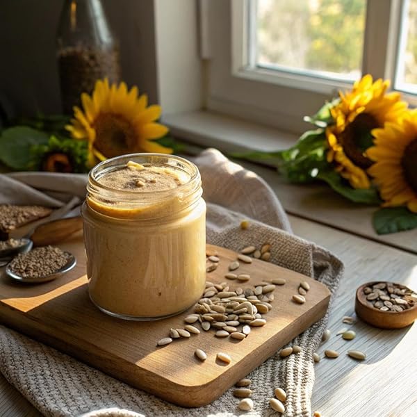 SUNBUTTER NO SUGAR ADDED SUNFLOWER SEED BUTTER, 16 OZ NUT-FREE SPREAD WITH 7G PLANT-BASED PROTEIN, ROASTED RICH & SAVORY FLAVOR, SMOOTH TEXTURE | VEGAN, KOSHER & NON-GMO
