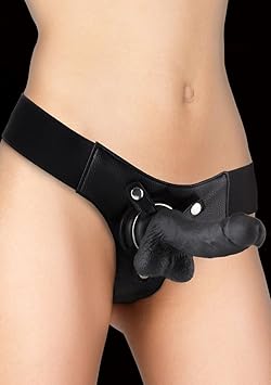 Ouch! realistische - 7 Zoll - Umschnalldildo - schwarz, 1 Stück