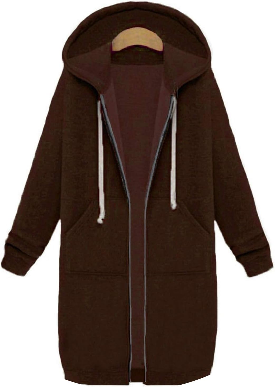 Women Jacket Long Coat Autumn Casual Winter Hooded Jacket Sweater Cardigan