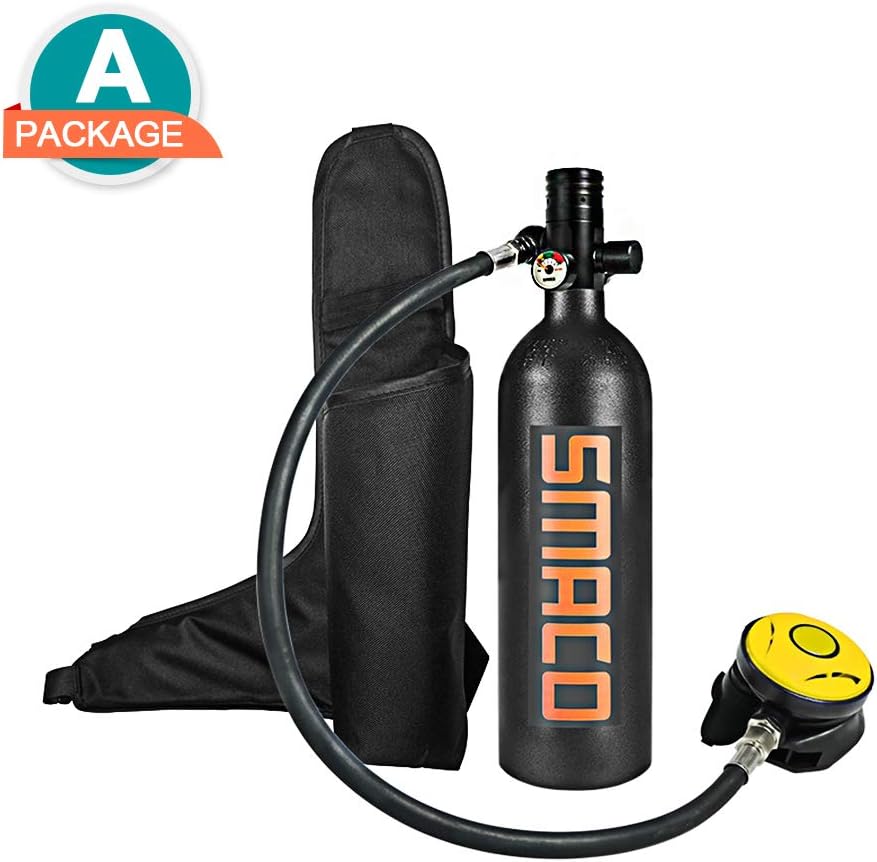 roadwi Smaco S400+ Constant Pressure Breathing Apparatus Oxygen Bottle Diving Equipment with15-20 Minutes Capability Portable Pony Bottle with Scuba Converter