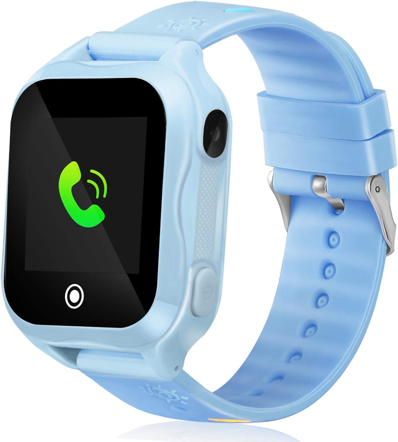 DUIWOIM Smart Watch for Kids IP67 Waterproof Kids Smart Watch for Girls Boys with GPS Tracker SOS Camera Game 1.44 inch Touch Screen Sport Fitness Tracker Smart Watch (Blue)