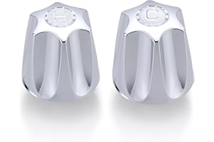 gcbcrit Shower Knob Replacement Compatible with Price Pfister Contessa & Windsor Tub and Shower Faucet Shower Knobs, Shower Knobs 2 Piece Replacement for Pfister Shower Handle Replacement (Chrome)
