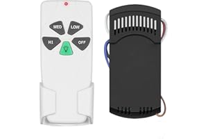 UBORSY FAN-53T Universal Basic On/Off Ceiling Fan Remote Control Kit Works for Hampton Bay Hunter Litex, Replace FAN-53T, KUJCE9103, UC7030T, 2AAZPFAN53T, 2AAZPFAN53T1, FAN-11T,UVWRF-2